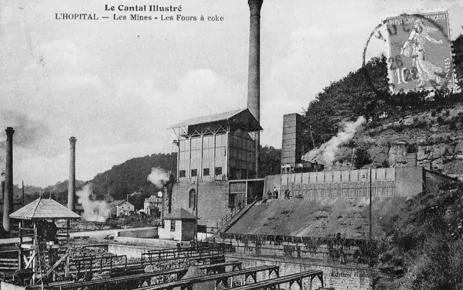 Carte postale ancienne des mines de Champagnac (Cantal). Carte postale ancienne des mines de Champagnac (Cantal)