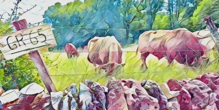 Ruminer sur le chemin... Le randonneur rumine ses pensées, les vaches ruminent l'herbe fraîche...